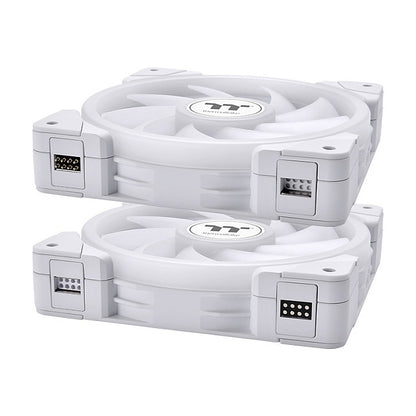 140mm Thermaltake SWAFAN EX14 ARGB PC Cooling Fan White TT Premium Edition 3 Fan Pack