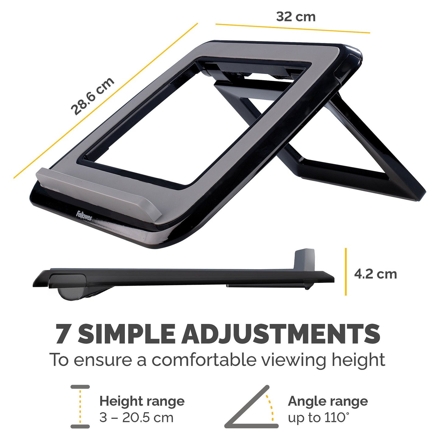 Fellowes ISPIRE mobiler Laptopständer Schwarz