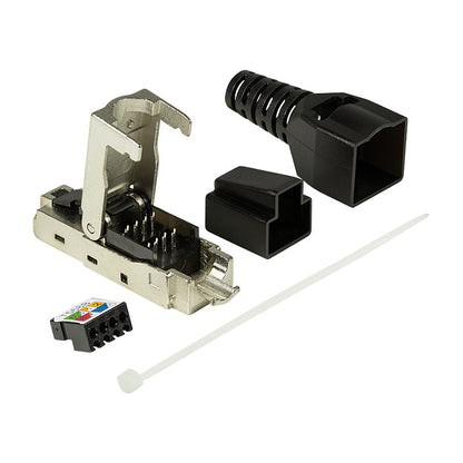 Feldkonfektionierbarer RJ45 Steckverbinder Cat.6A 10GE, geschirmt, EconLine LogiLink