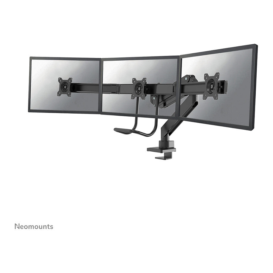 Neomounts NM-D775DX3BLACK Tischhalterung mit Tischhalterungsgriff für drei Flachbildschirme bis 27" (68,6 cm).