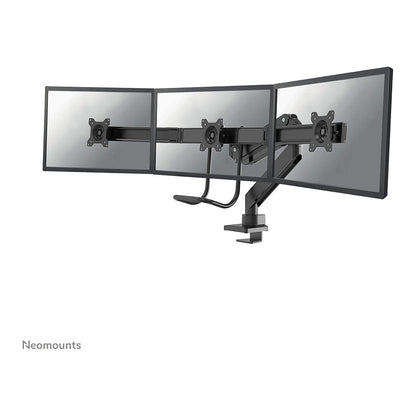 Neomounts NM-D775DX3BLACK Tischhalterung mit Tischhalterungsgriff für drei Flachbildschirme bis 27" (68,6 cm).