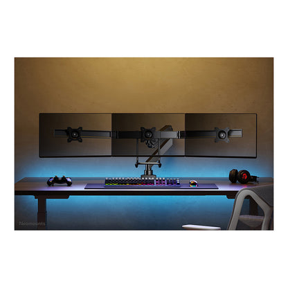 Neomounts NM-D775DX3BLACK Tischhalterung mit Tischhalterungsgriff für drei Flachbildschirme bis 27" (68,6 cm).