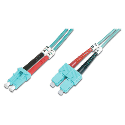 DIGITUS LWL Patchkabel LC -> SC 5.00m Multimode Duplex OM3
