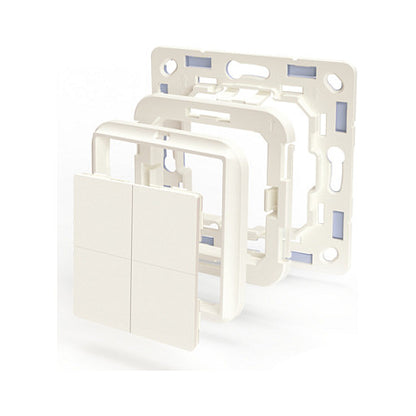 Shelly Plug & Play "BLU Wall" Switch 4 Adapter Busch-Jaeger Weiß