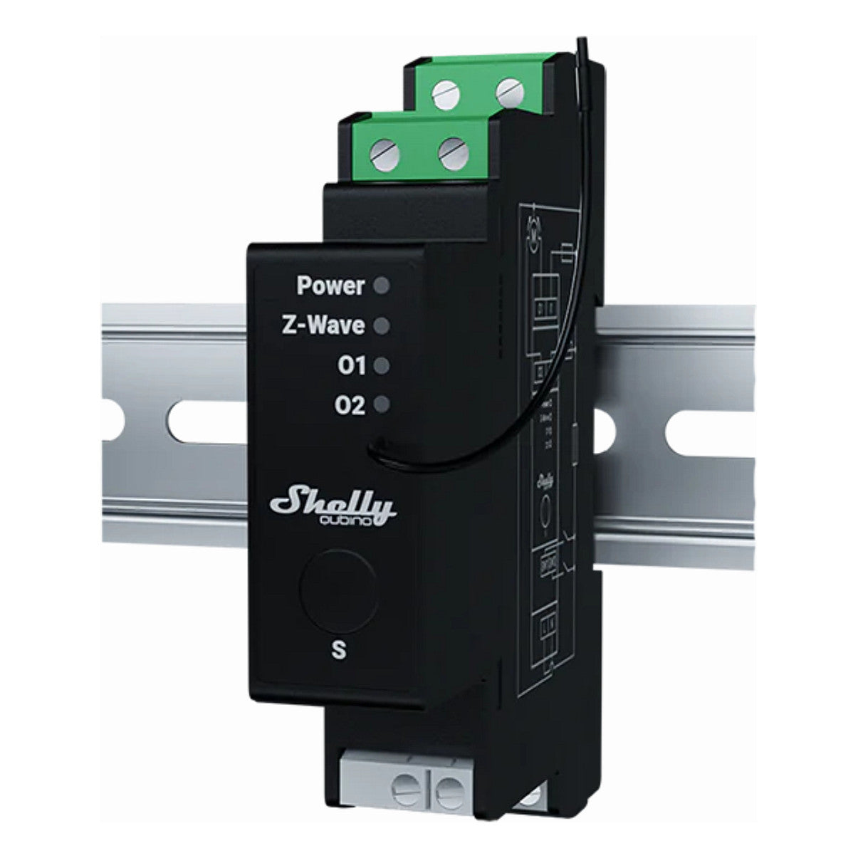 Shelly Relais "Wave" Hutschiene Pro Shutter Relais Rollladenaktor Z-Wave
