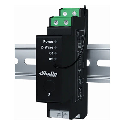 Shelly Relais "Wave" Hutschiene Pro Shutter Relais Rollladenaktor Z-Wave
