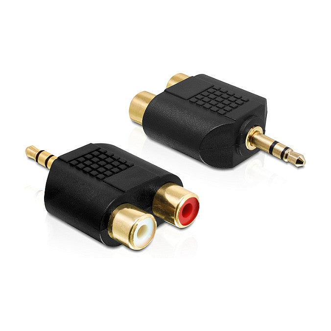 Adapter Cinch 2 x Buchse => 3,5 mm *Del