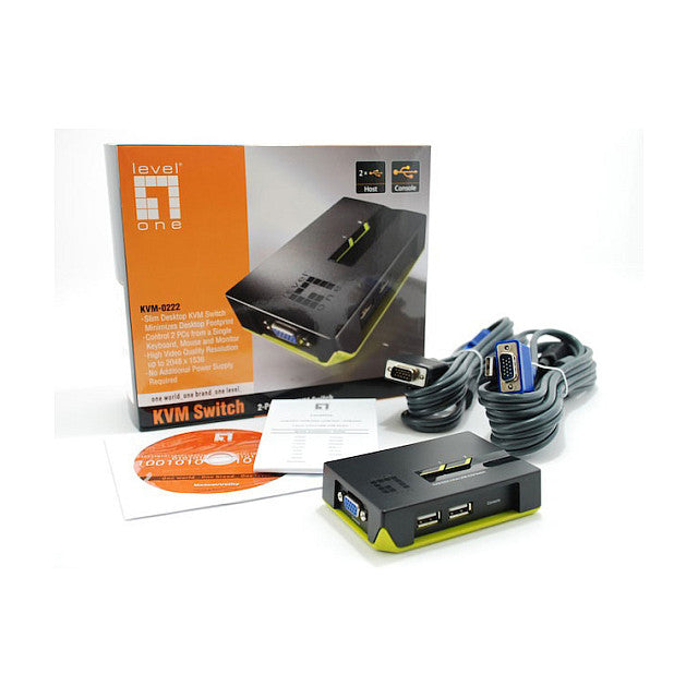 KVM Switch USB 2x Level One