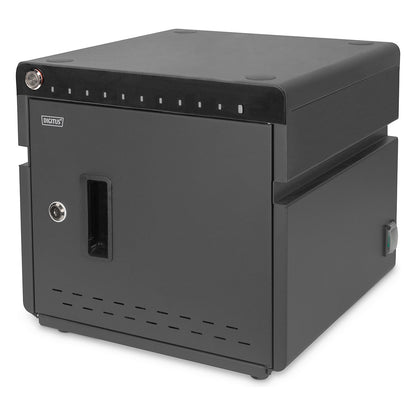 DIGITUS Mobiler Desktop Ladeschrank für 10 Notebooks/Tablets bis 13 Zoll, UV-C, USB-C