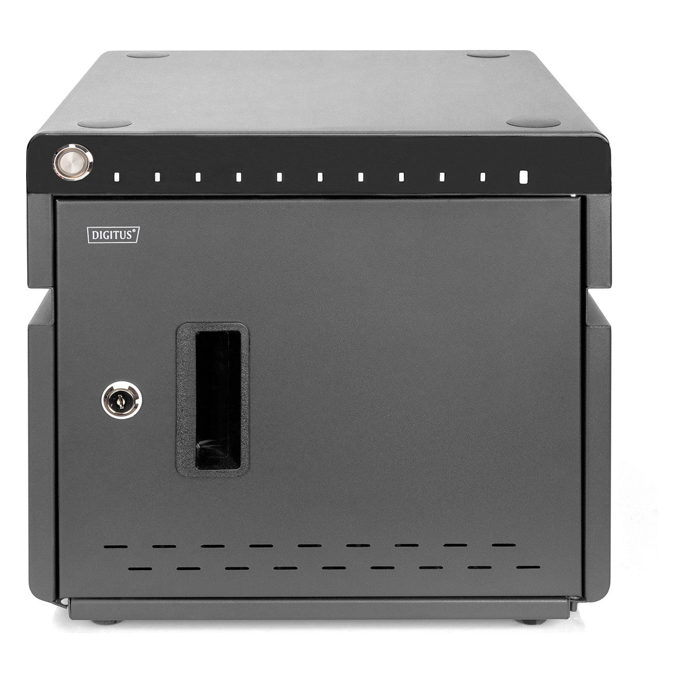 DIGITUS Mobiler Desktop Ladeschrank für 10 Notebooks/Tablets bis 13 Zoll, UV-C, USB-C