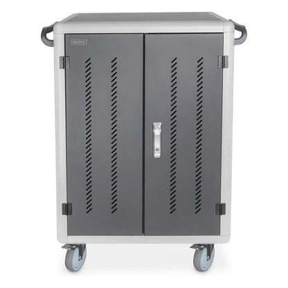 DIGITUS Mobiler Ladeschrank für 30 Notebooks / Tablets bis 15,6 Zoll, Datensynchronisation, UV-C, USB-A