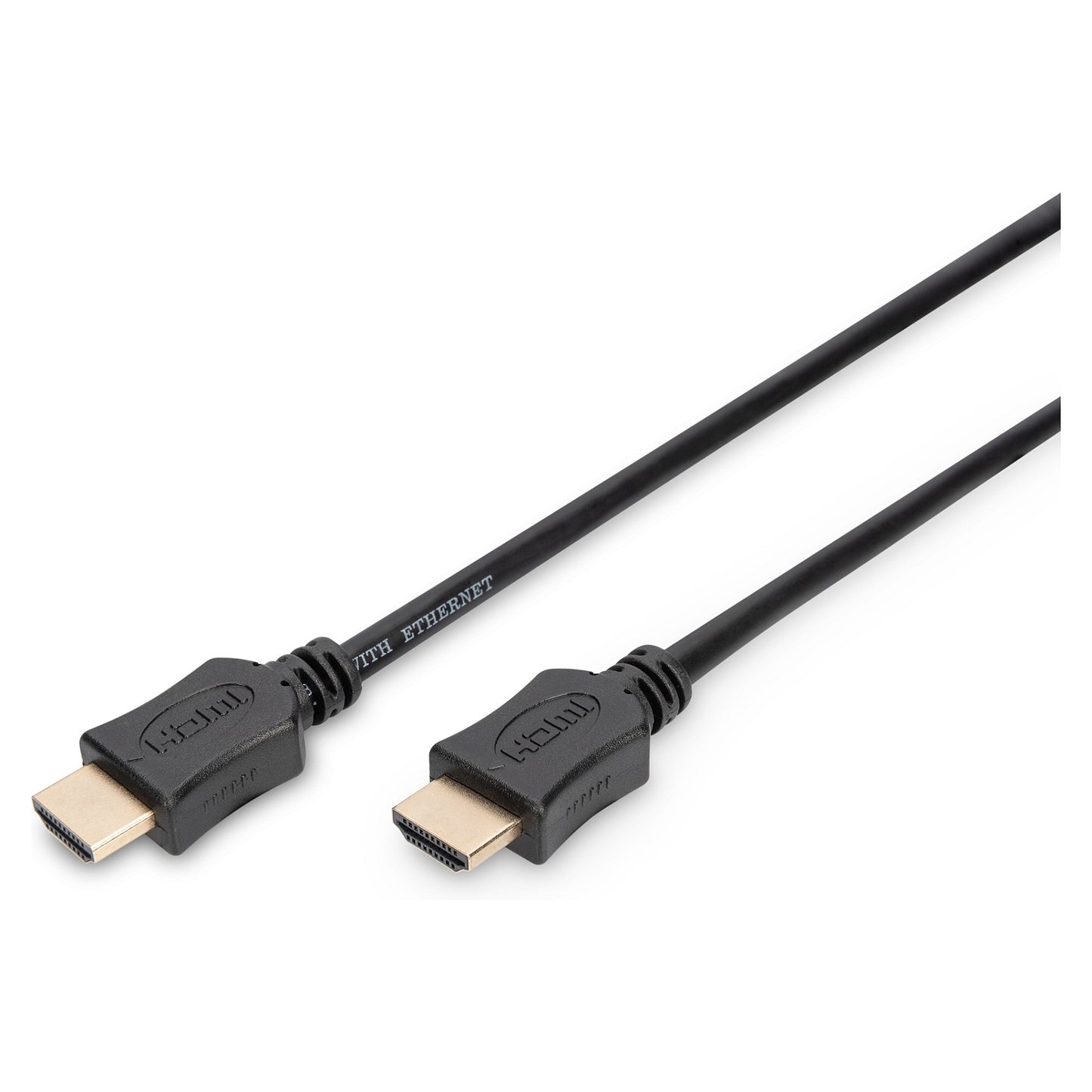 DIGITUS HDMI-Kabel A->A Ethernet St/St 4K 3.0m schwarz gold
