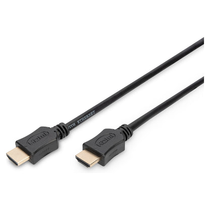 DIGITUS HDMI-Kabel A->A Ethernet St/St 4K 3.0m schwarz gold