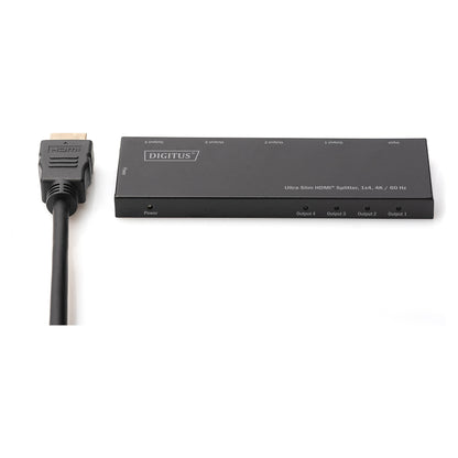 DIGITUS Ultra Slim HDMI Splitter, 1x4, 4K / 60 Hz