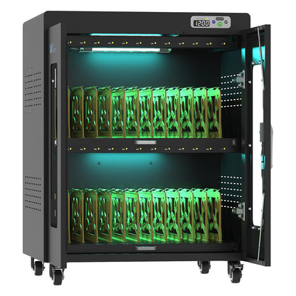 GoodConnections ANTARES PRO N24C Notebook-Ladewagen bis 15,6" USB-C 65W Port PD3.0 UVC-Desinfektion Schwarz