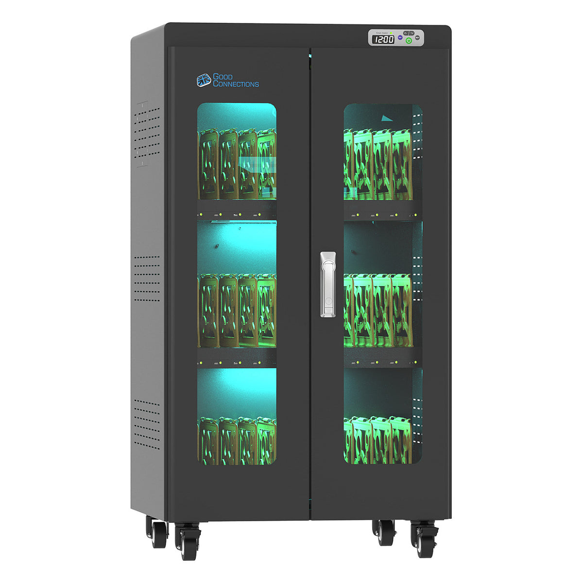 GoodConnections ANTARES PRO N36C Notebook-Ladewagen bis 15,6" USB-C 65W Port PD3.0 UVC-Desinfektion Schwarz