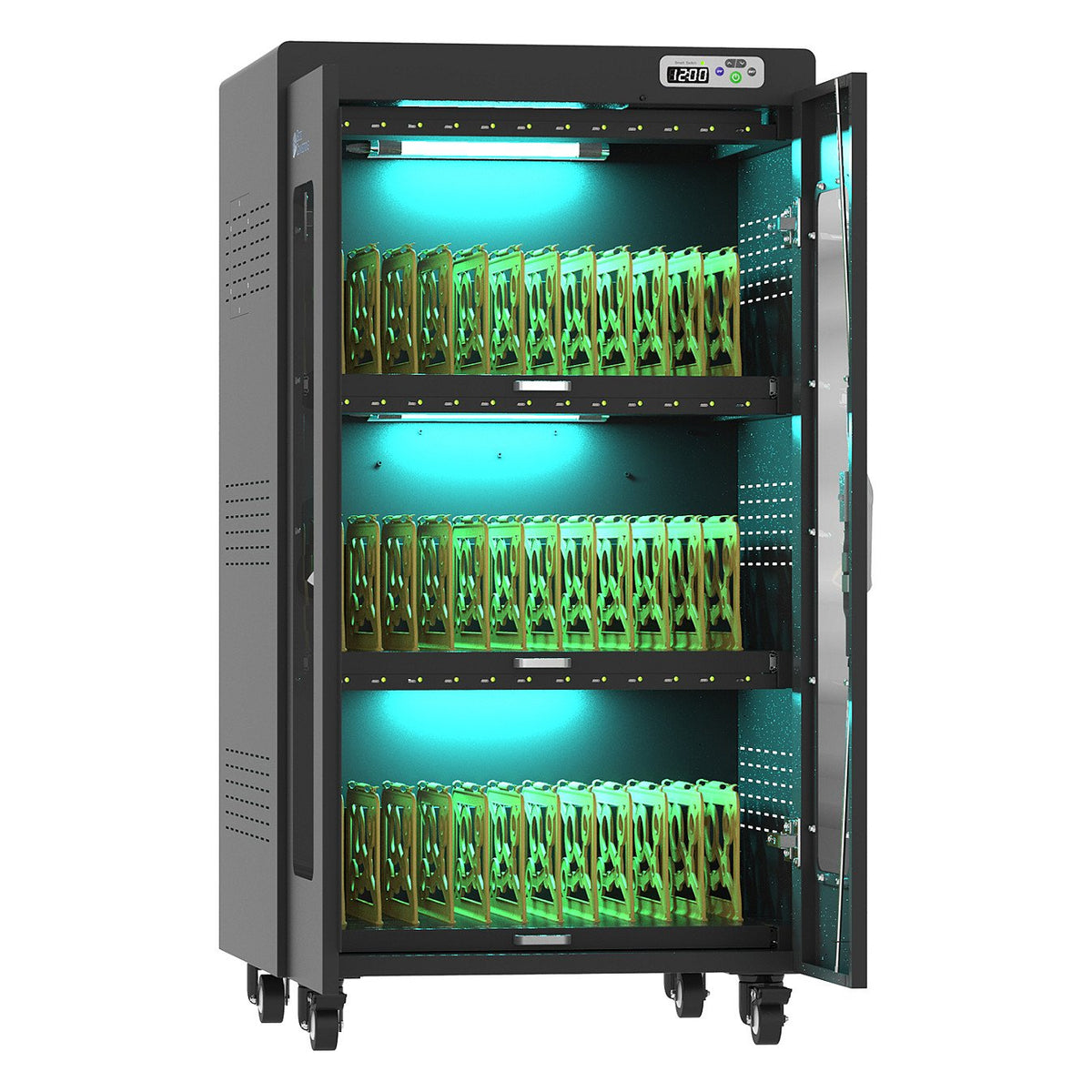 GoodConnections ANTARES PRO N36C Notebook-Ladewagen bis 15,6" USB-C 65W Port PD3.0 UVC-Desinfektion Schwarz
