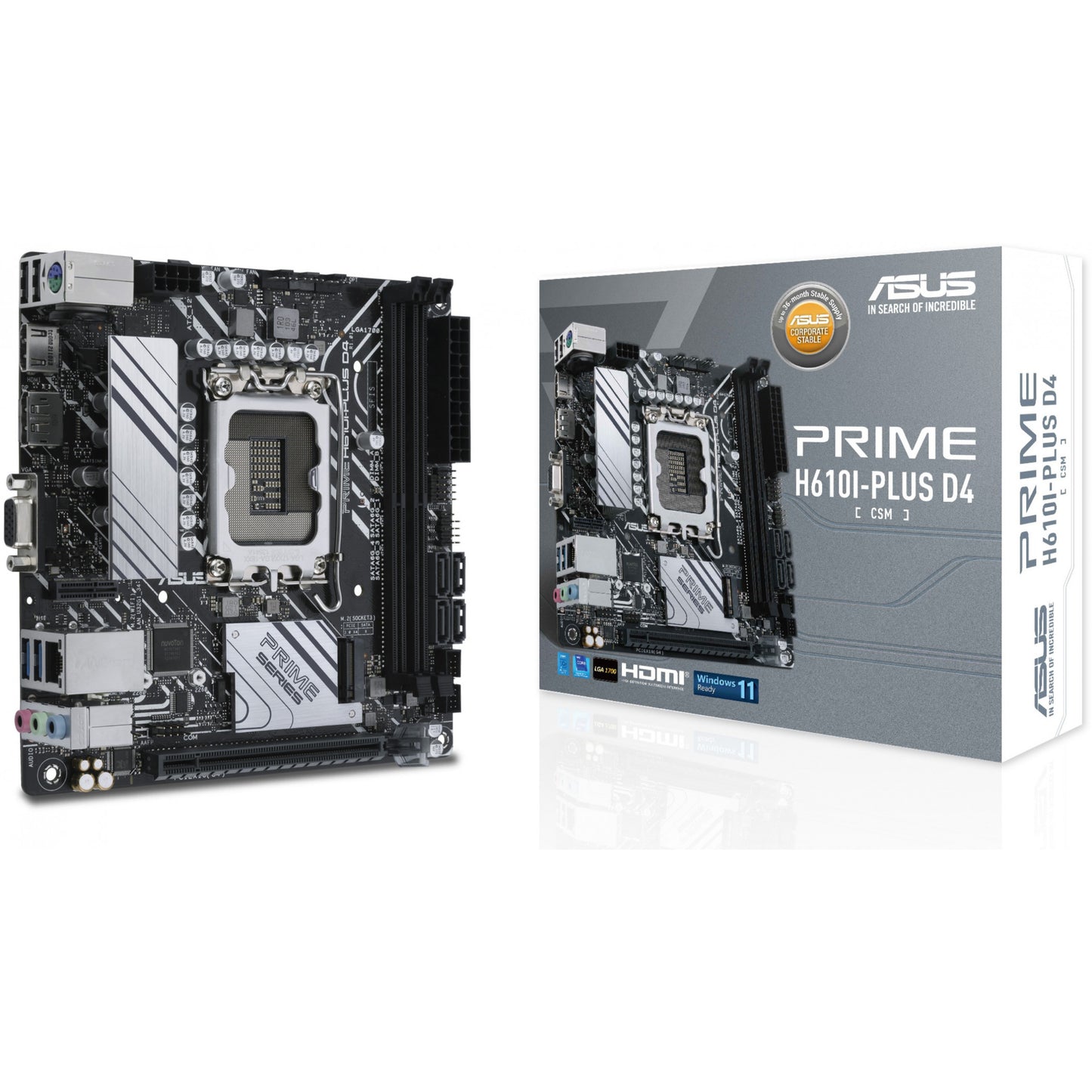 ASUS PRIME H610I-PLUS D4-CSM S1700/DDR4/HDMI-DP-VGA/mITX
