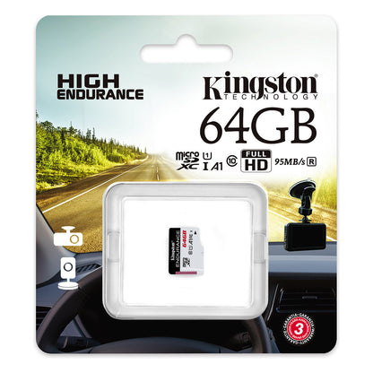 CARD 64GB Kingston microXC Endurance 95R/45W C10 A1 UHS-I Card Only