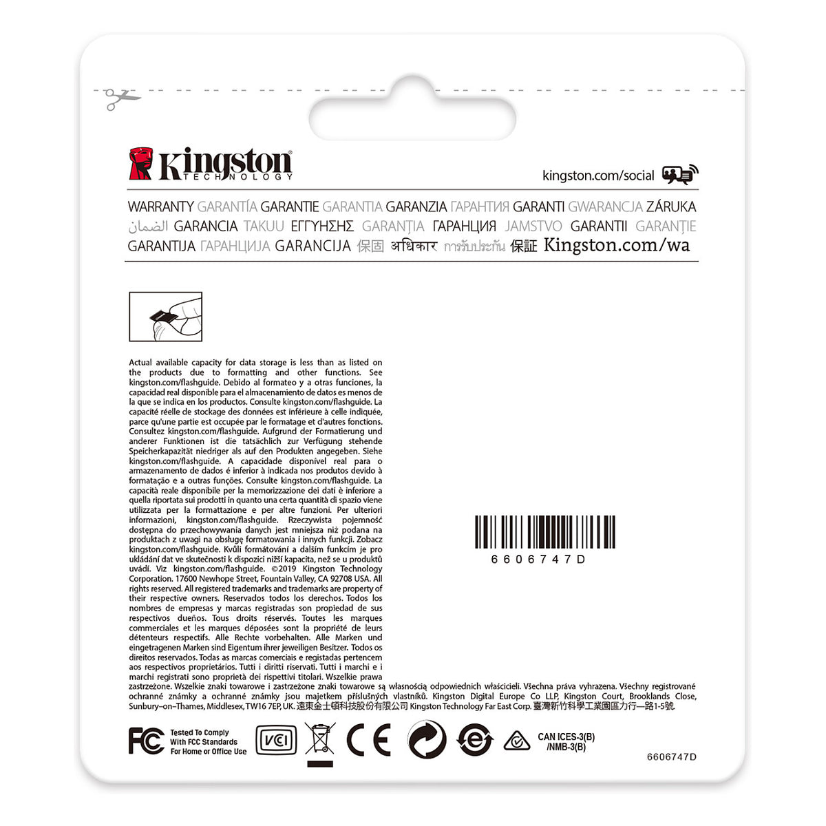 CARD 64GB Kingston microXC Endurance 95R/45W C10 A1 UHS-I Card Only