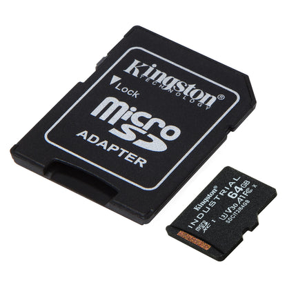 CARD 64GB Kingston Industrial microHC 100MB/s +Adapter