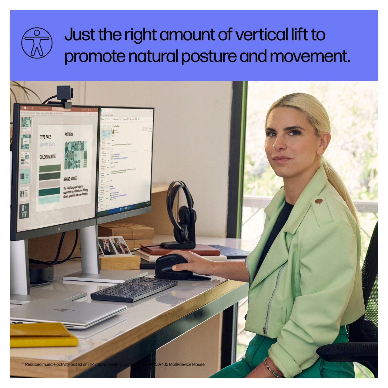 HP 925 Ergonomic Vertical Wireless Mouse