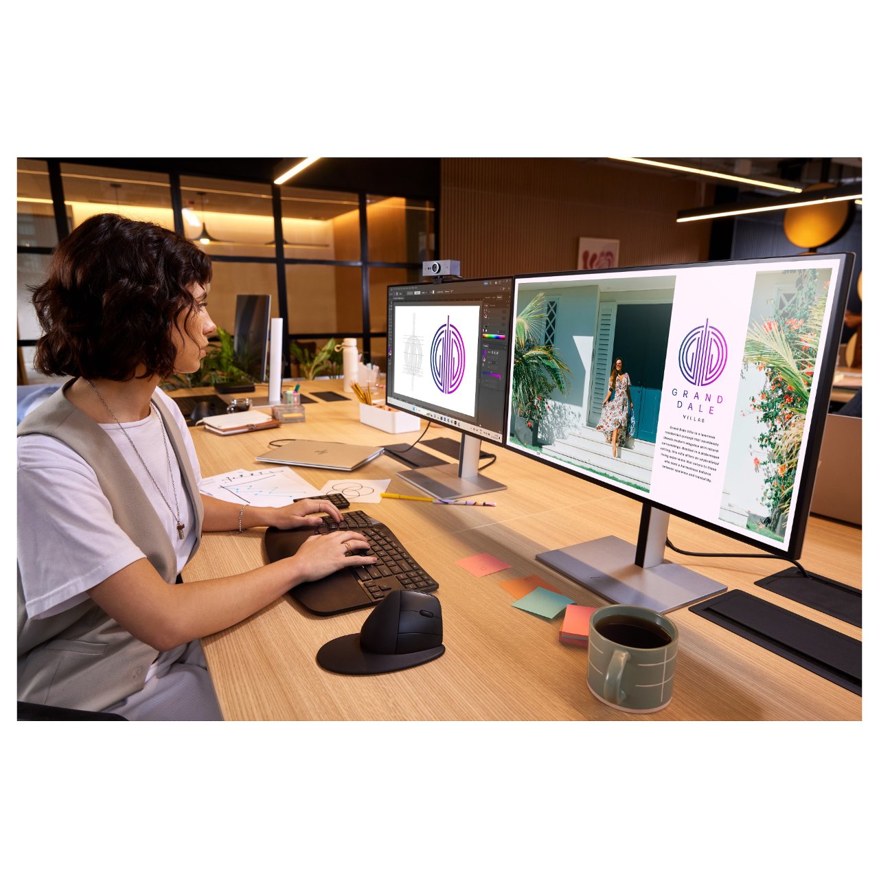 HP 925 Ergonomic Vertical Wireless Mouse