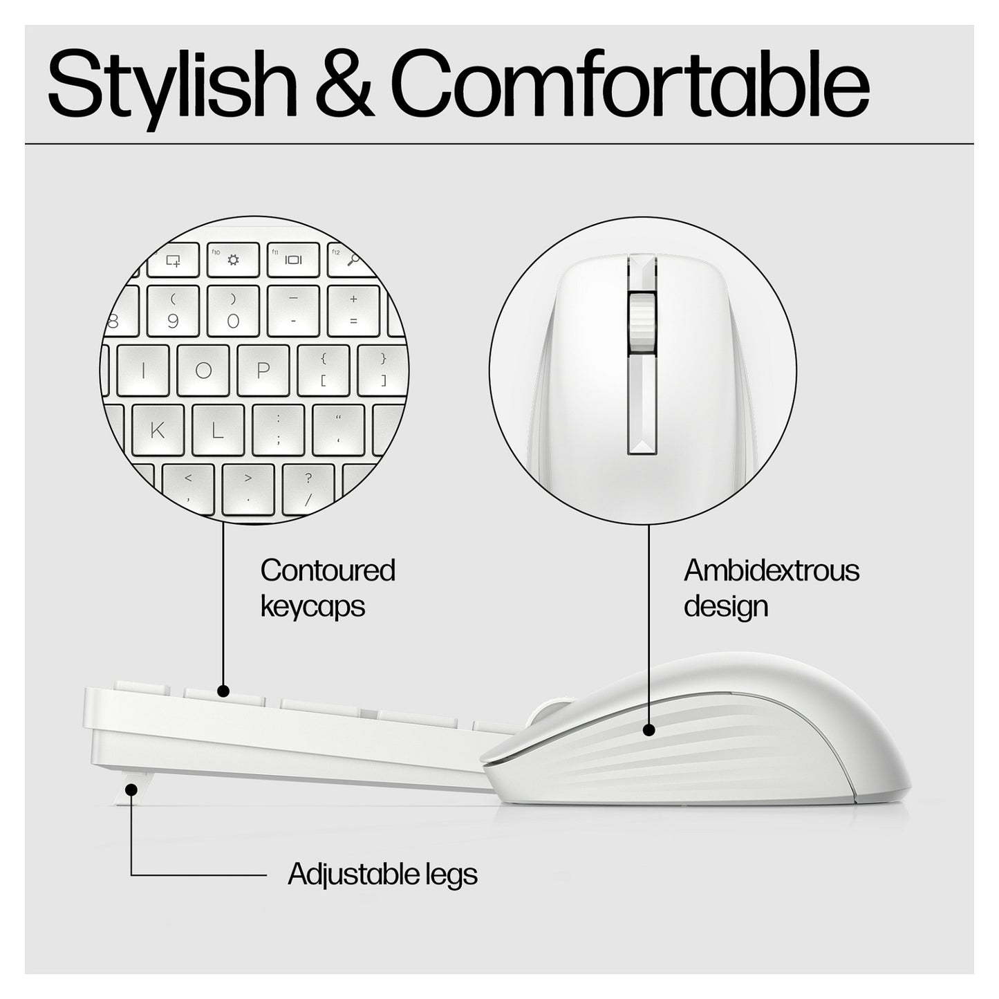 HP 655 Wireless Keyboard and Mouse Combo White (DE)