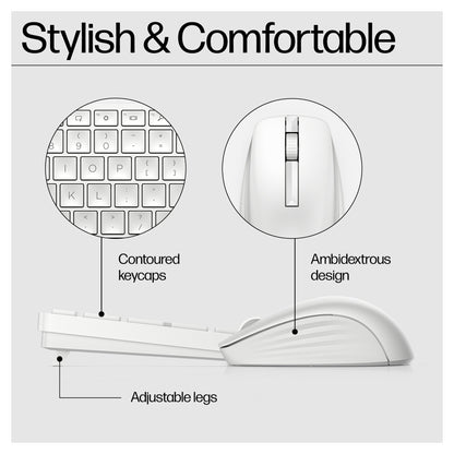 HP 655 Wireless Keyboard and Mouse Combo White (DE)