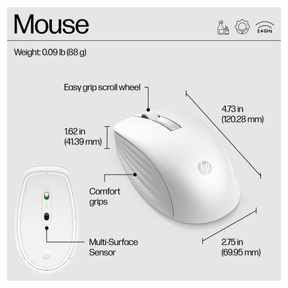 HP 655 Wireless Keyboard and Mouse Combo White (DE)