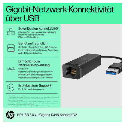 HP USB 3.0 to Gig RJ45 Adapter G2