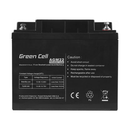 Green Cell Ersatzbatterie AGM22 12V/40Ah