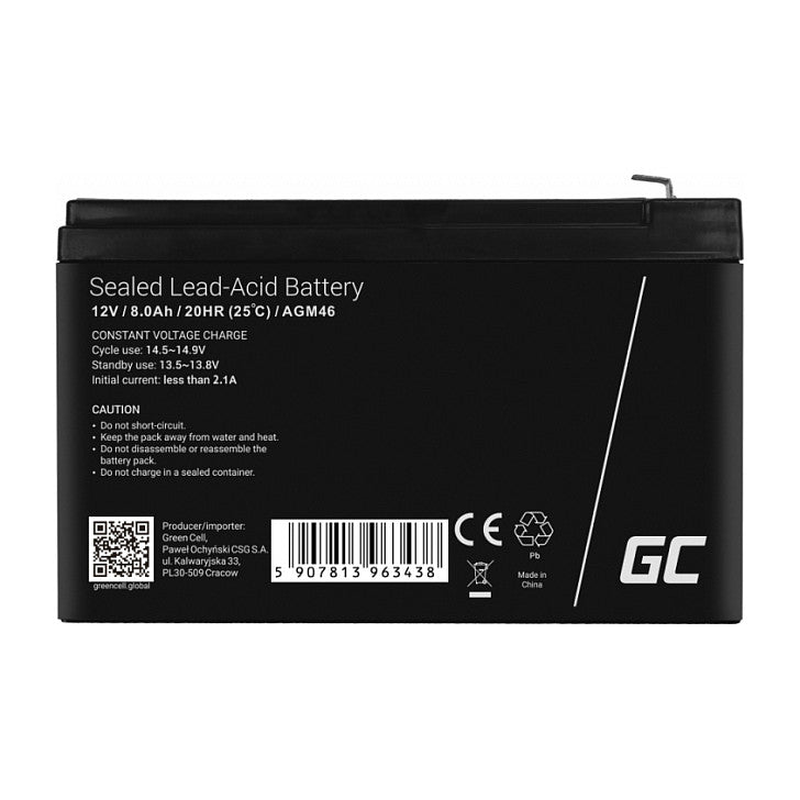 Green Cell Ersatzbatterie AGM46 12V/8Ah