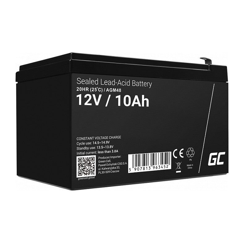 Green Cell Ersatzbatterie AGM48 12V/10Ah