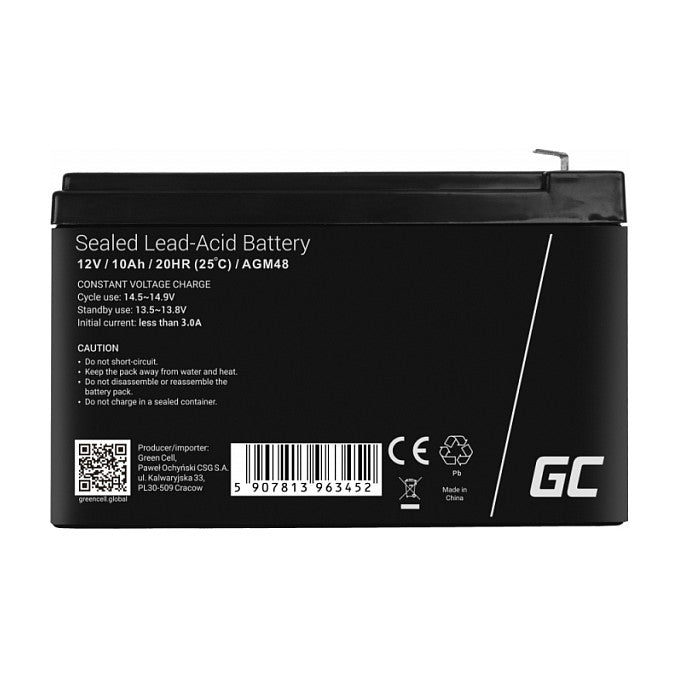 Green Cell Ersatzbatterie AGM48 12V/10Ah