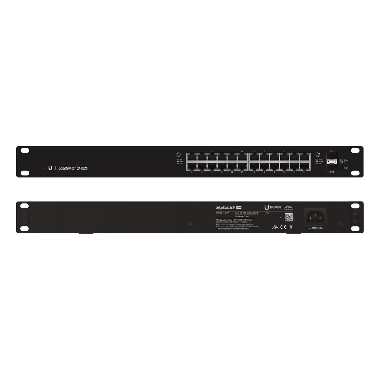 24+2P Ubiquiti EdgeSwitch ES-24-250W PoE+ M RM