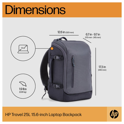 HP Travel 25 Liter 15.6inch Iron Grey Laptop Backpack