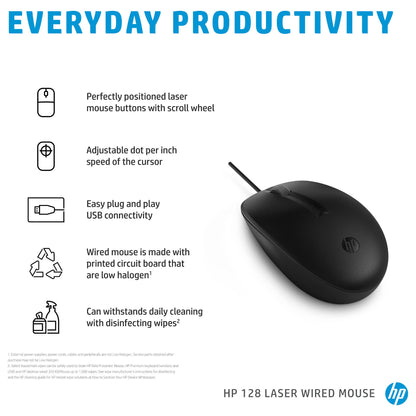 HP 128 LSR Wired Mouse