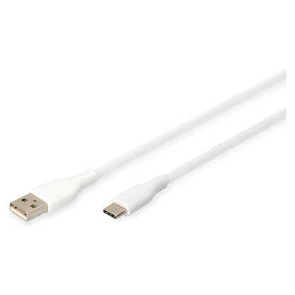 DIGITUS USB 2.0 Kabel Typ C -A Silikon St/St 2m weiß
