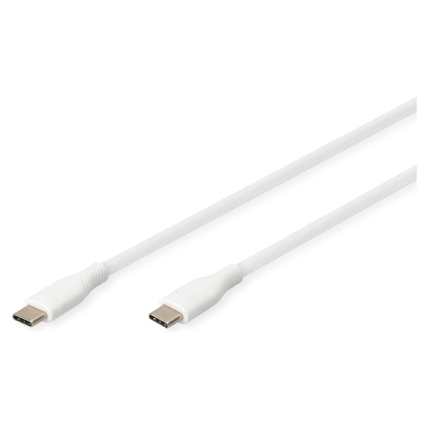 DIGITUS USB 2.0 Kabel Typ C -C Silikon St/St 0,5m weiß