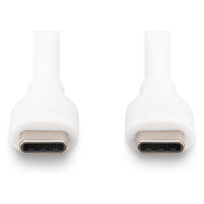 DIGITUS USB 2.0 Kabel Typ C -C Silikon St/St 0,5m weiß