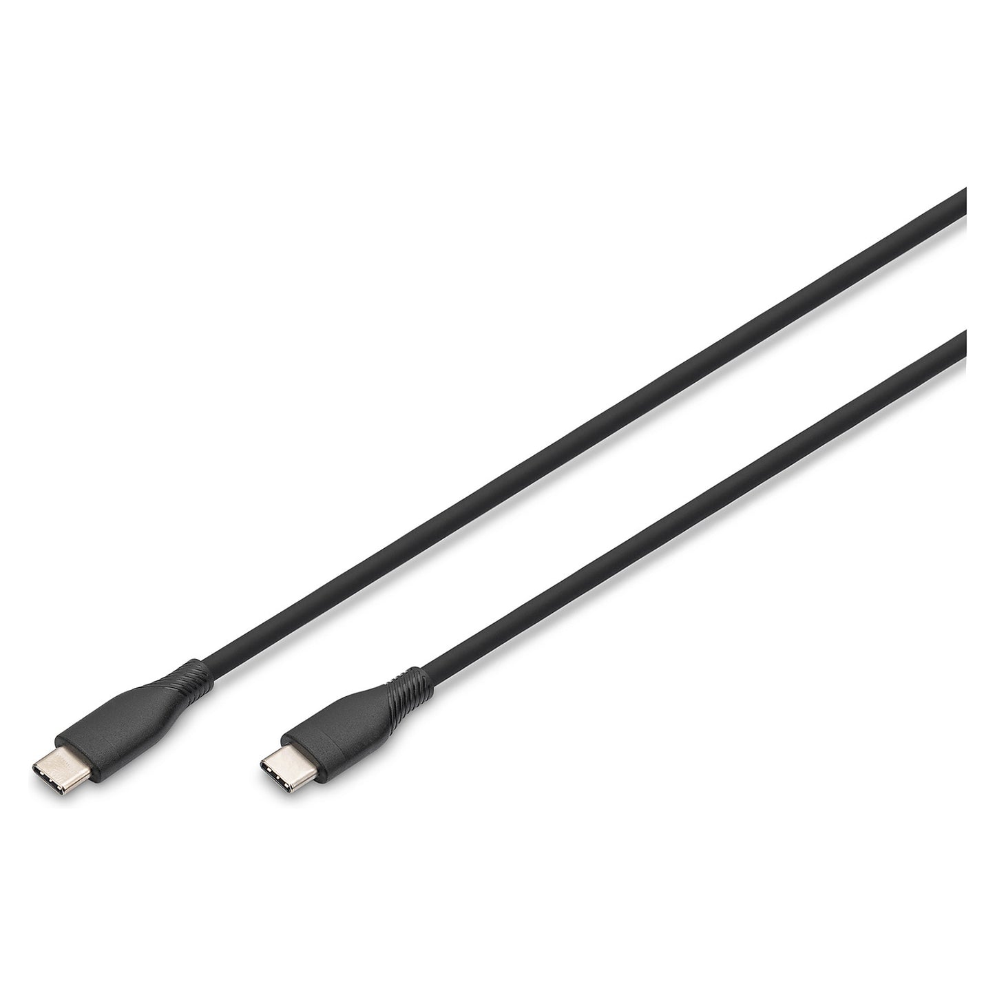 DIGITUS USB 2.0 Kabel Typ C -C Silikon St/St 1m schwarz