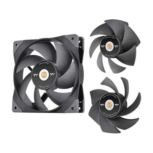 120mm Thermaltake GT12 PC Cooling Fan TT Premium Edition Black - 1 Pack