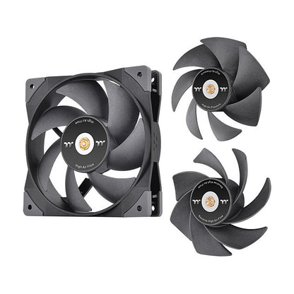 120mm Thermaltake GT12 PC Cooling Fan TT Premium Edition Black - 1 Pack