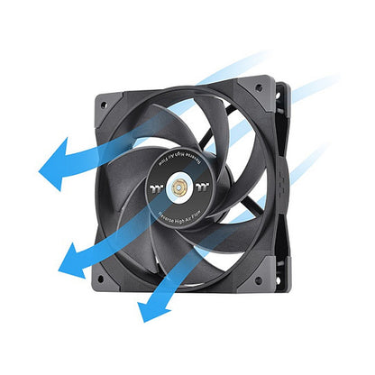 120mm Thermaltake GT12 PC Cooling Fan TT Premium Edition Black - 1 Pack