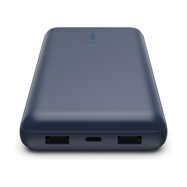 Belkin BOOST CHARGE Powerbank, 20.000mAh 15W, USB-A & -C, blue