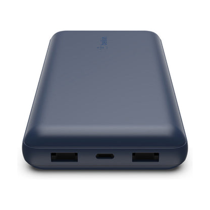 Belkin BOOST CHARGE Powerbank, 20.000mAh 15W, USB-A & -C, blue