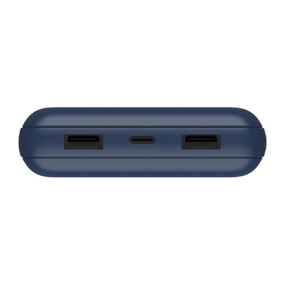 Belkin BOOST CHARGE Powerbank, 20.000mAh 15W, USB-A & -C, blue