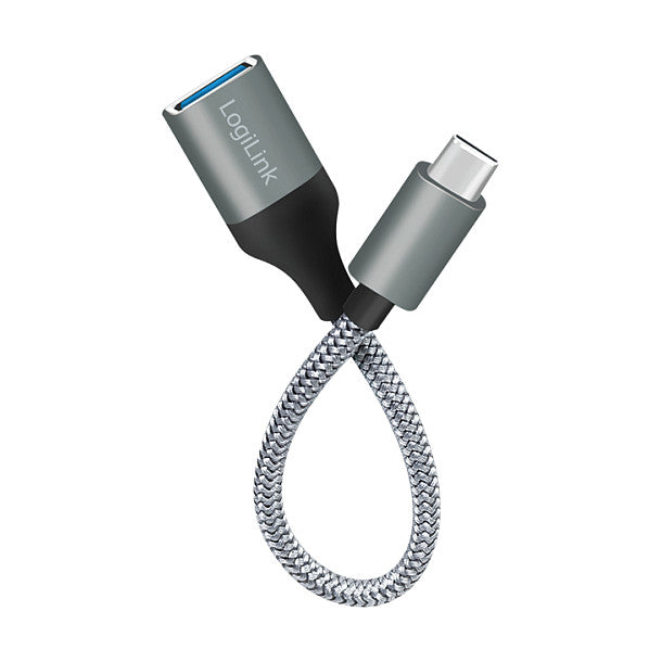 LogiLink USB-C > USB 3.2 (ST-BU) 0,15m Adapter Grau