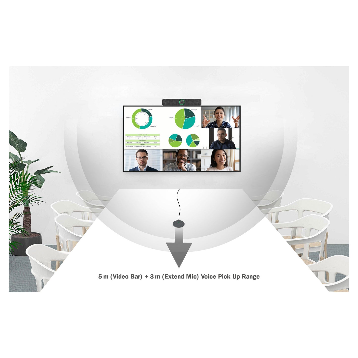 Digitus 4K All-In-One Video Bar Pro - Videokonferenz-System